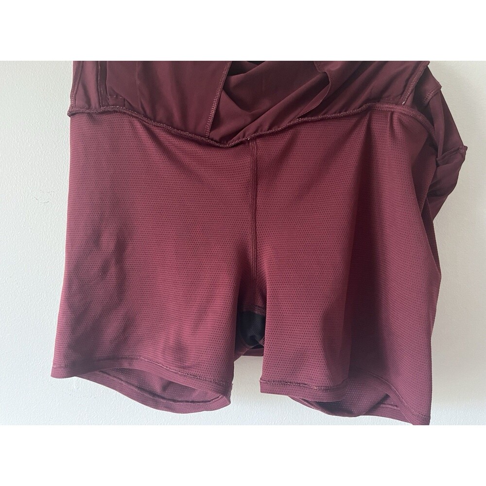 Athleta Skort Womens 10 Burgundy Wine Built In Shorts Zip Pockets Athletic - Picture 9 of 9